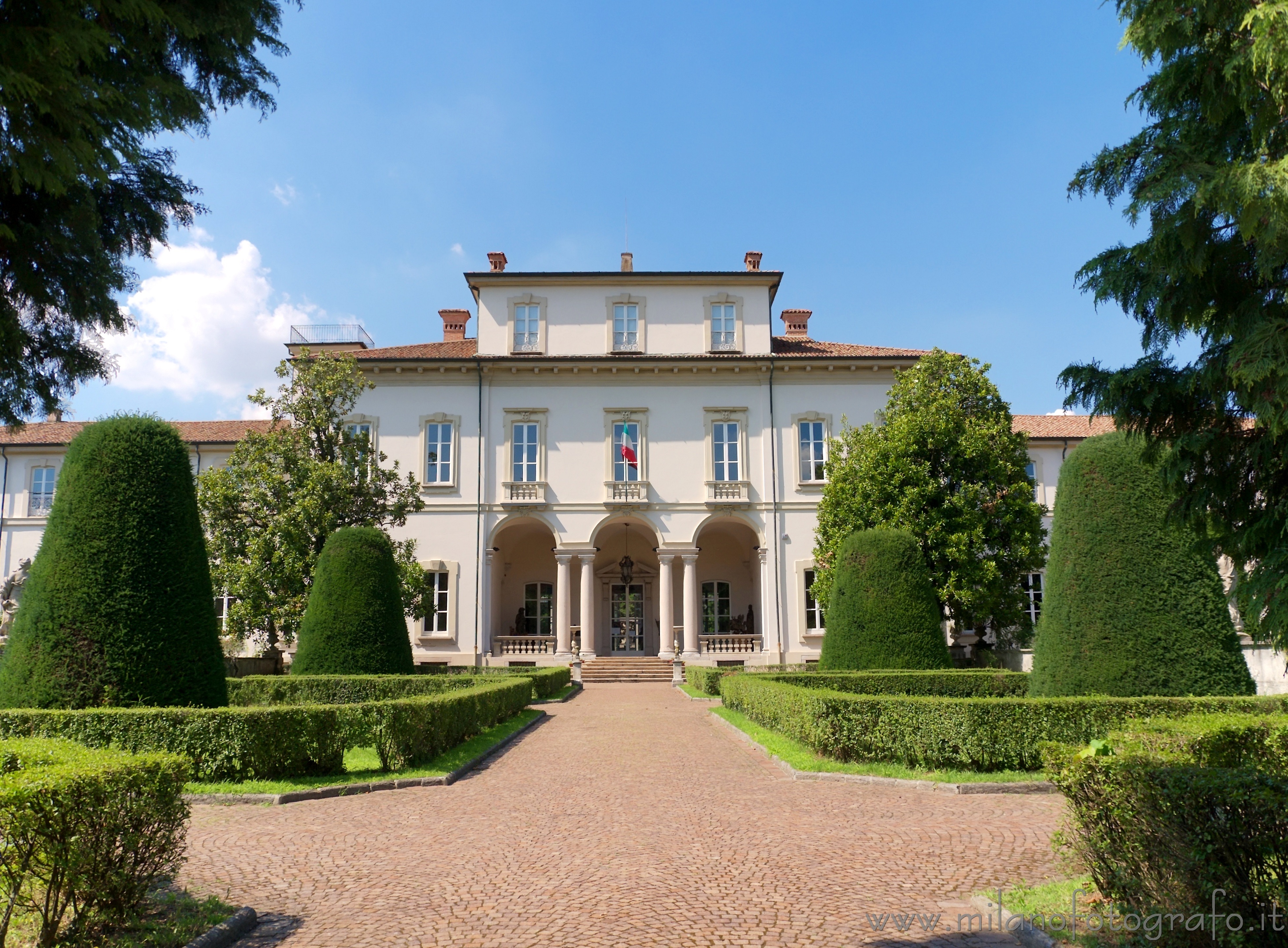 Milan (Italy) - Facade of Villa Clerici in Niguarda